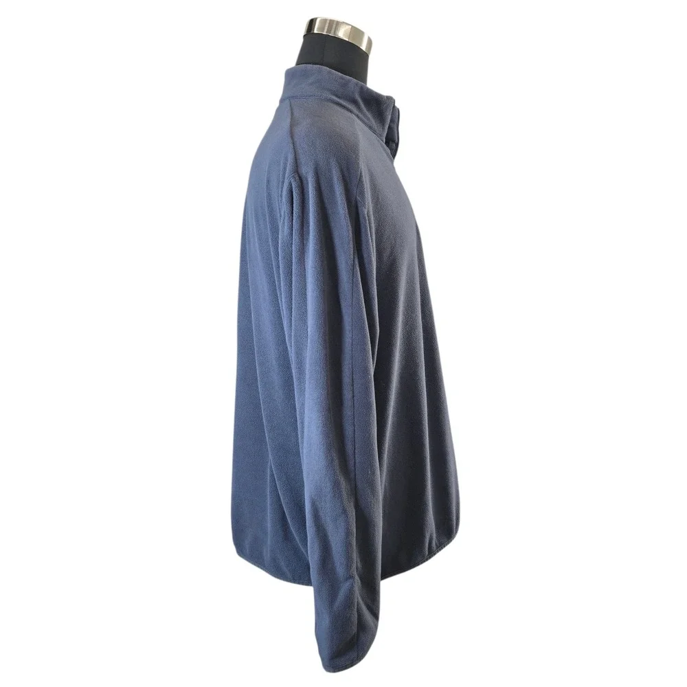 Adidas Mens 2XL Fleece Pullover 1/4 Zip Long Sleeve Gray Activewear Top‎